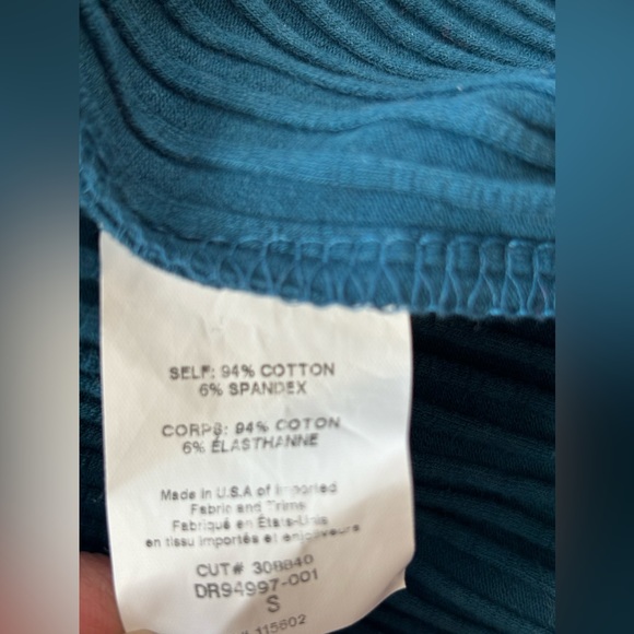 Lush dark teal bodycon shoulder exposed wrap dress in small - Picture 3 of 7